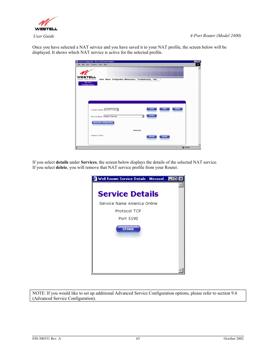 Westell Technologies Router 2400 User Manual | Page 65 / 114