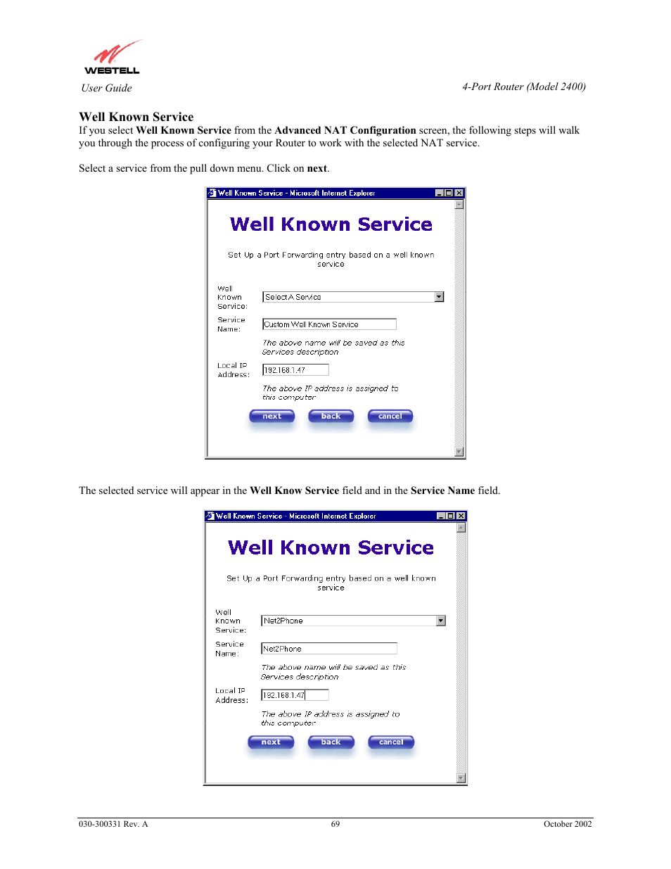 Westell Technologies Router 2400 User Manual | Page 71 / 114