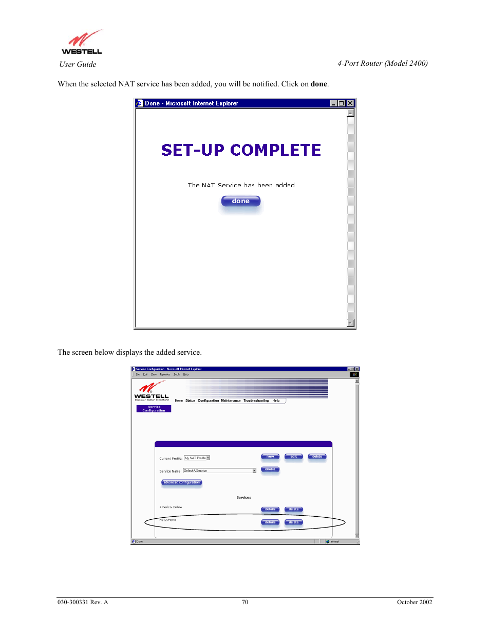 Westell Technologies Router 2400 User Manual | Page 72 / 114