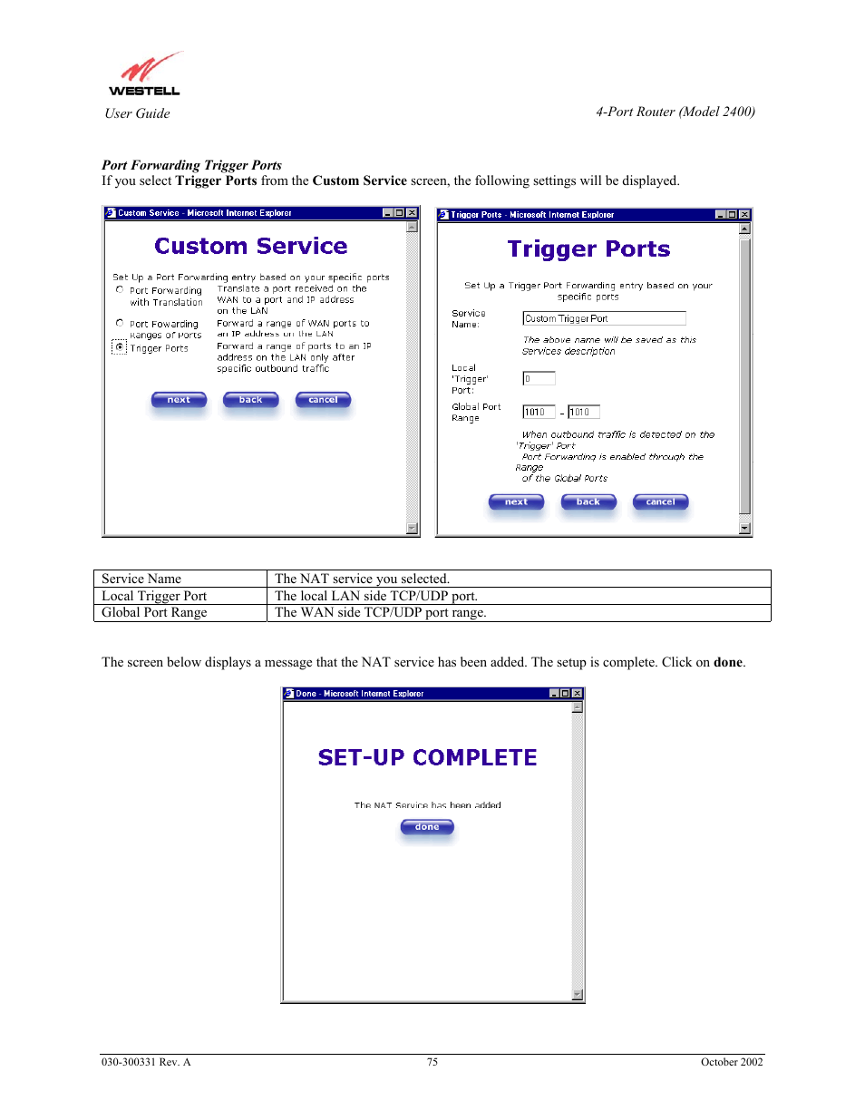 Westell Technologies Router 2400 User Manual | Page 77 / 114