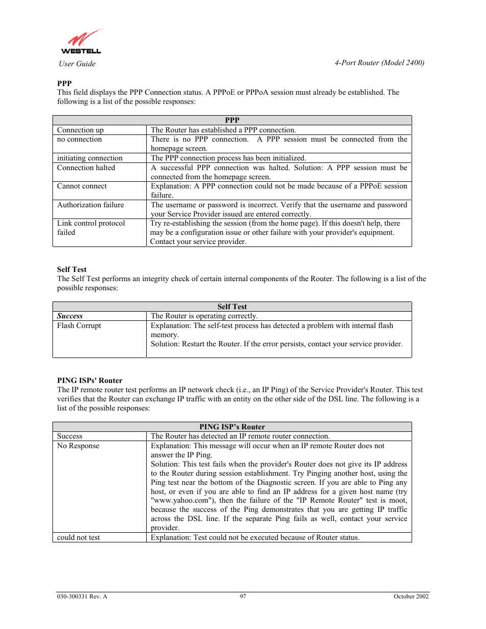Westell Technologies Router 2400 User Manual | Page 99 / 114