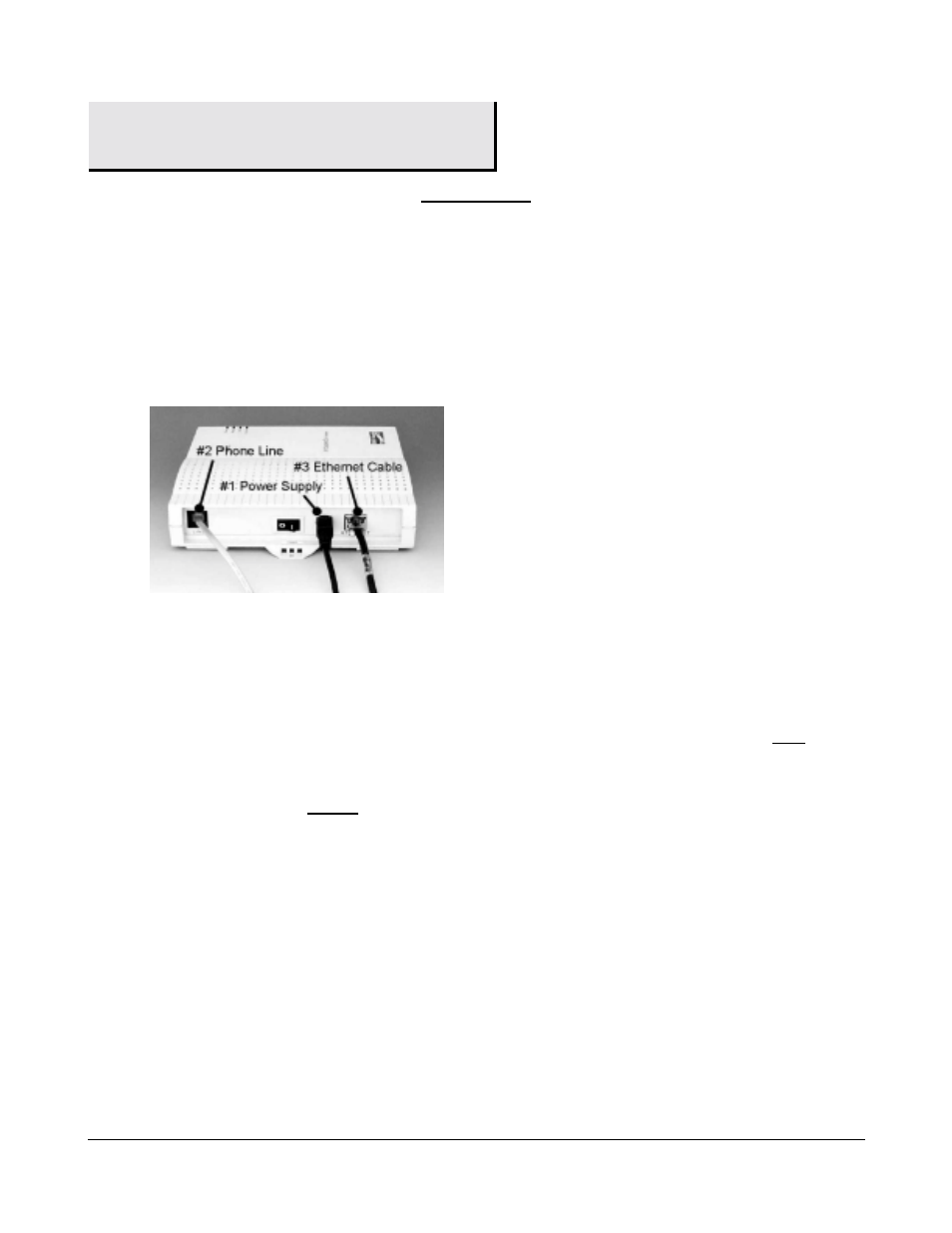 Installation, Connecting the westell adsl modem | Westell Technologies ADSL Modem 36R515 User Manual | Page 3 / 10