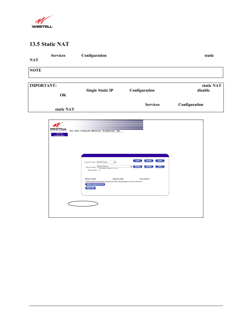 5 static nat | Westell Technologies Versalink 327W User Manual | Page 119 / 157