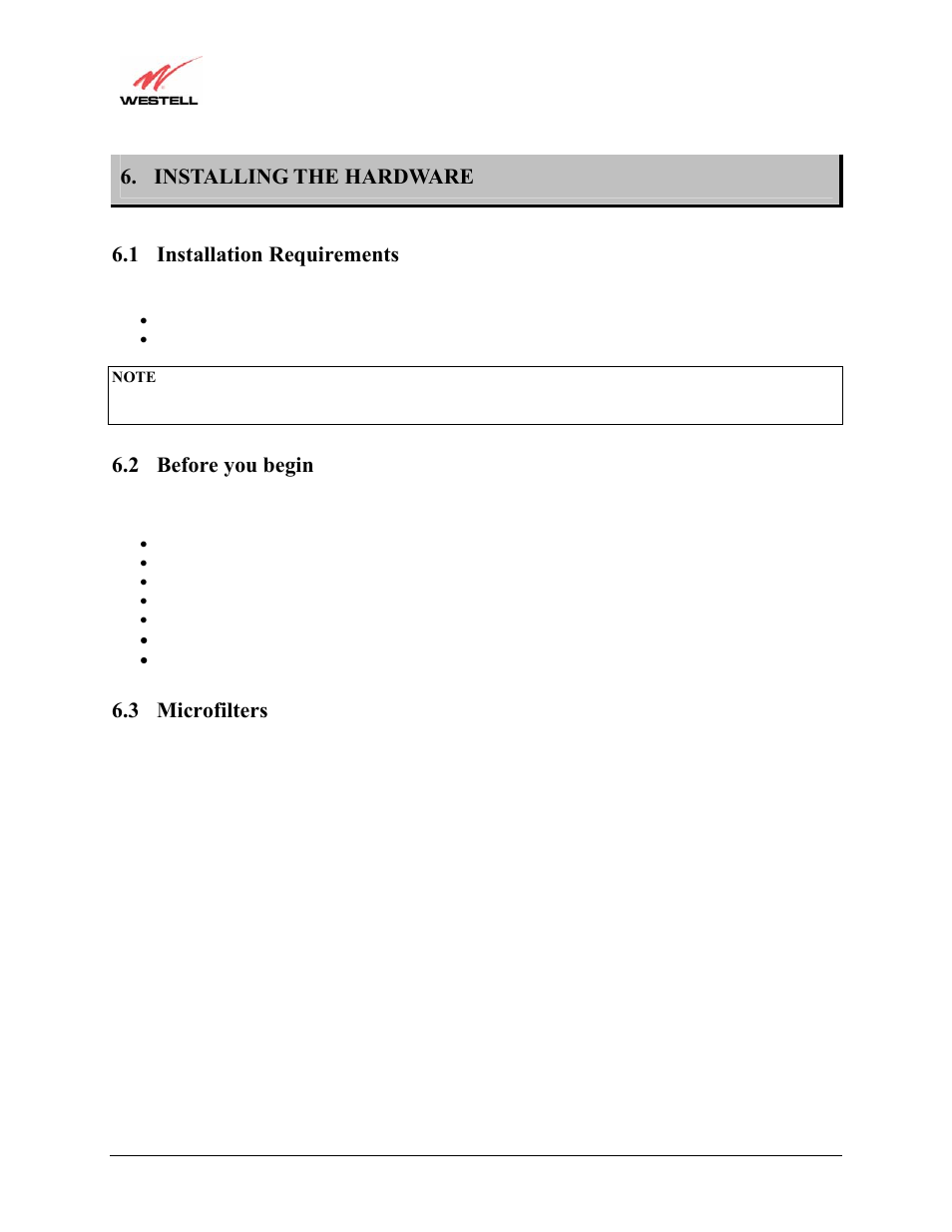 2 before you begin, 3 microfilters | Westell Technologies Versalink 327W User Manual | Page 12 / 157