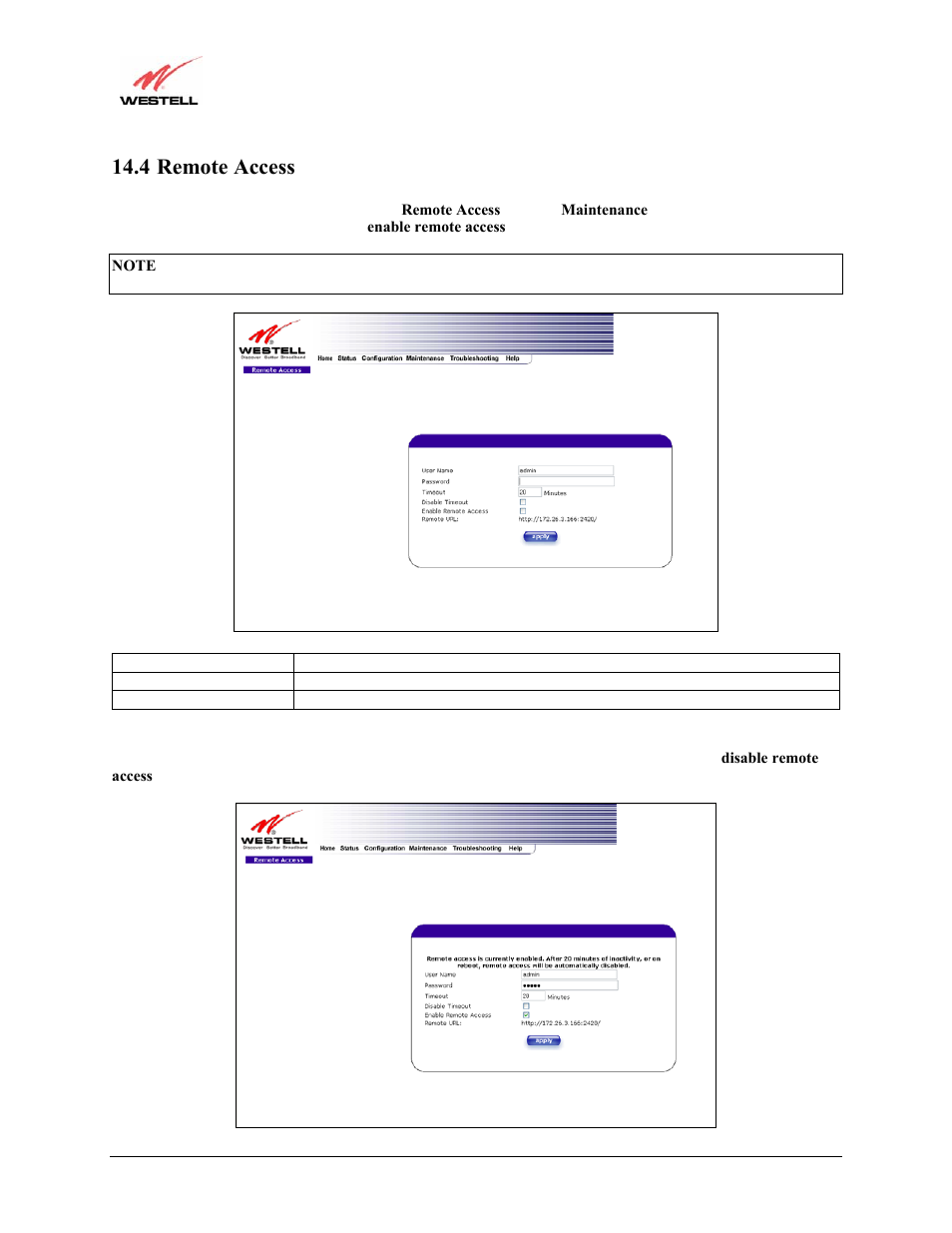 4 remote access | Westell Technologies Versalink 327W User Manual | Page 127 / 157