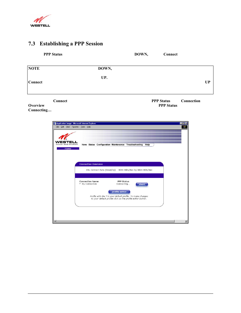 3 establishing a ppp session | Westell Technologies Versalink 327W User Manual | Page 24 / 157