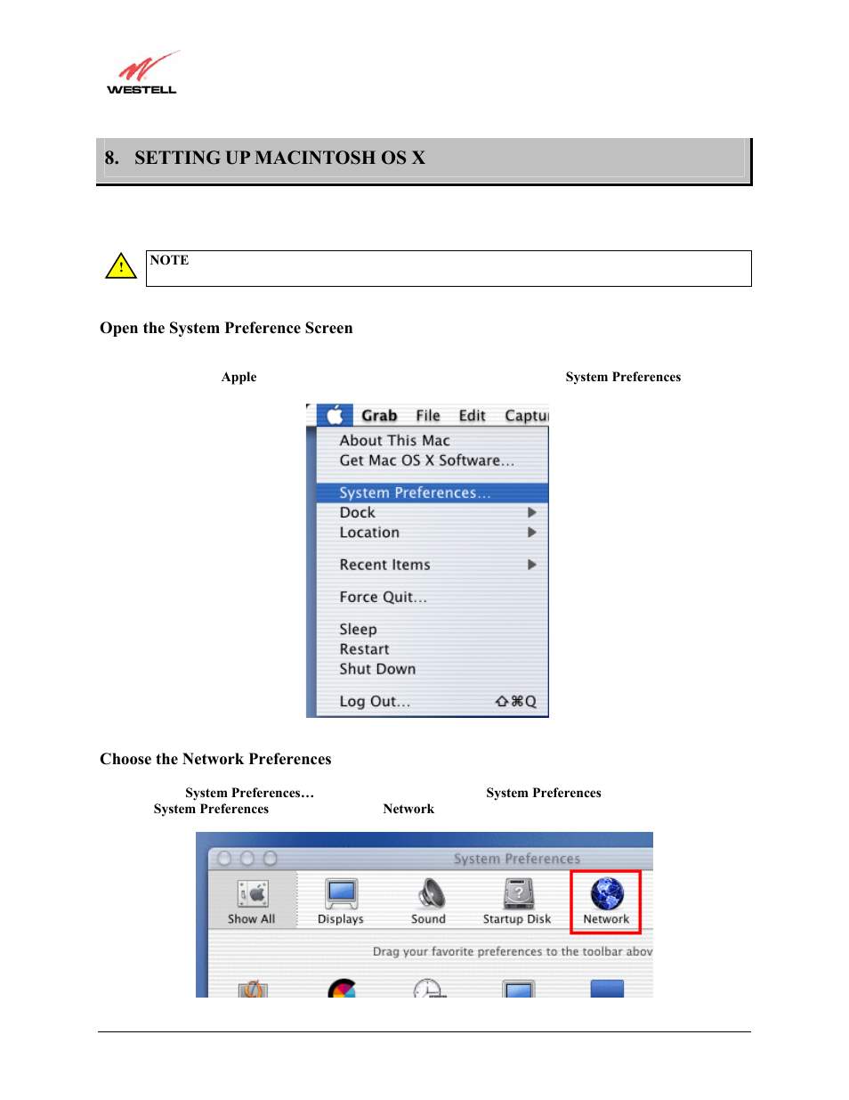 Setting up macintosh os x | Westell Technologies Versalink 327W User Manual | Page 27 / 157
