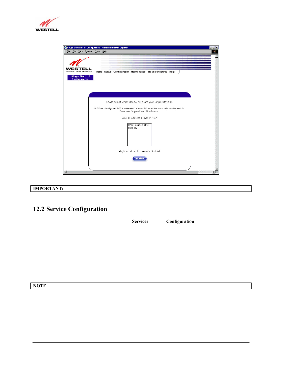 2 service configuration | Westell Technologies Versalink 327W User Manual | Page 44 / 157