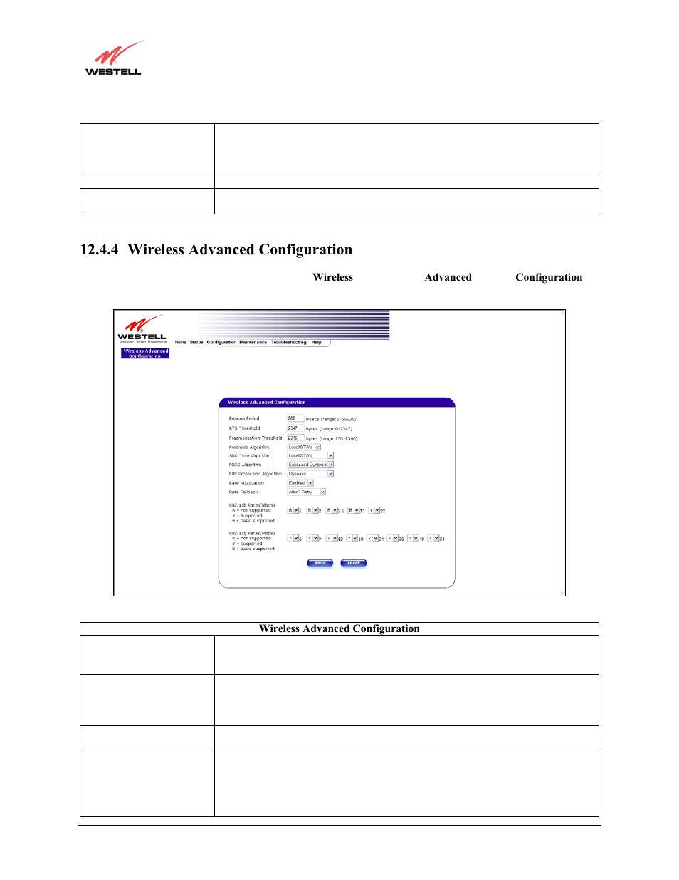 4 wireless advanced configuration | Westell Technologies Versalink 327W User Manual | Page 67 / 157