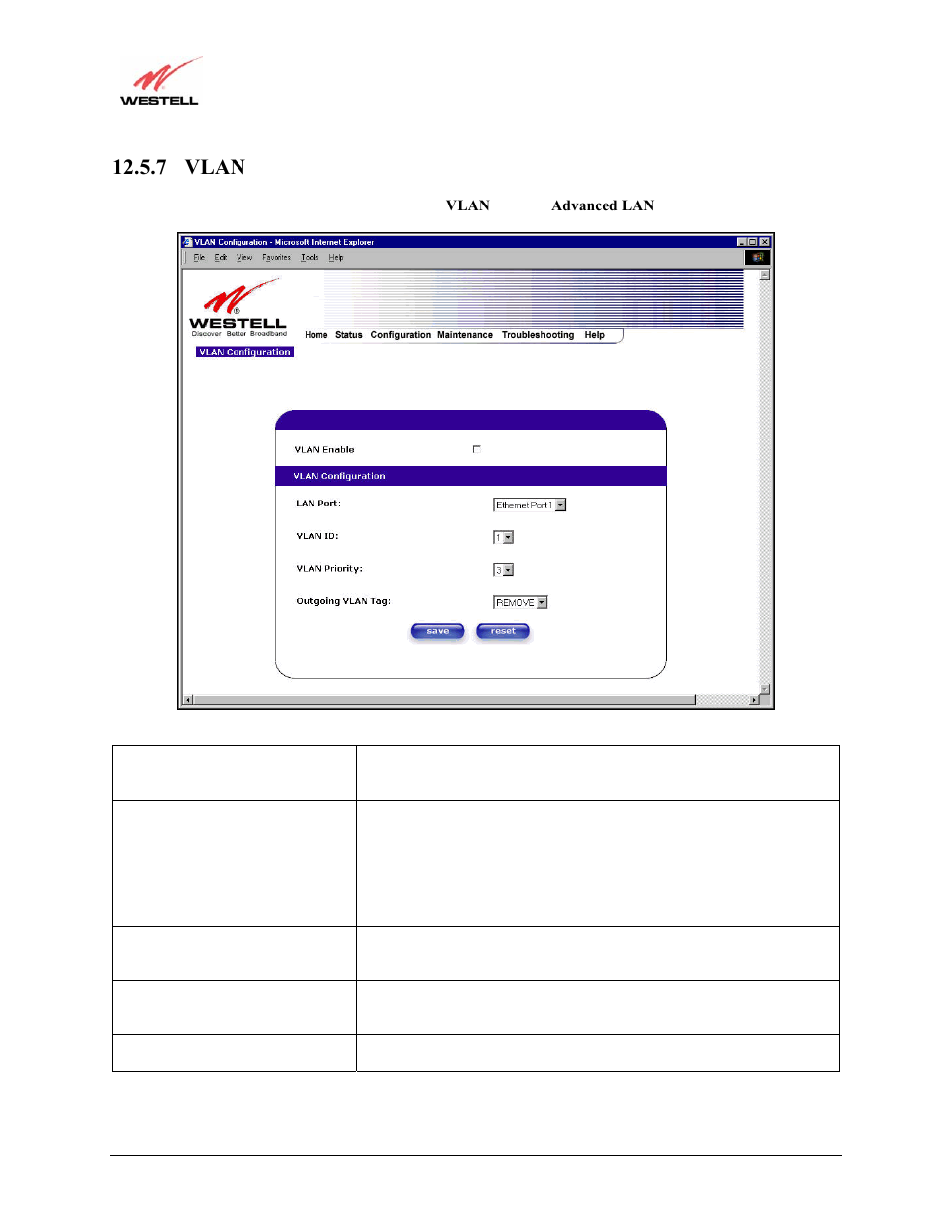 7 vlan | Westell Technologies Versalink 327W User Manual | Page 83 / 157
