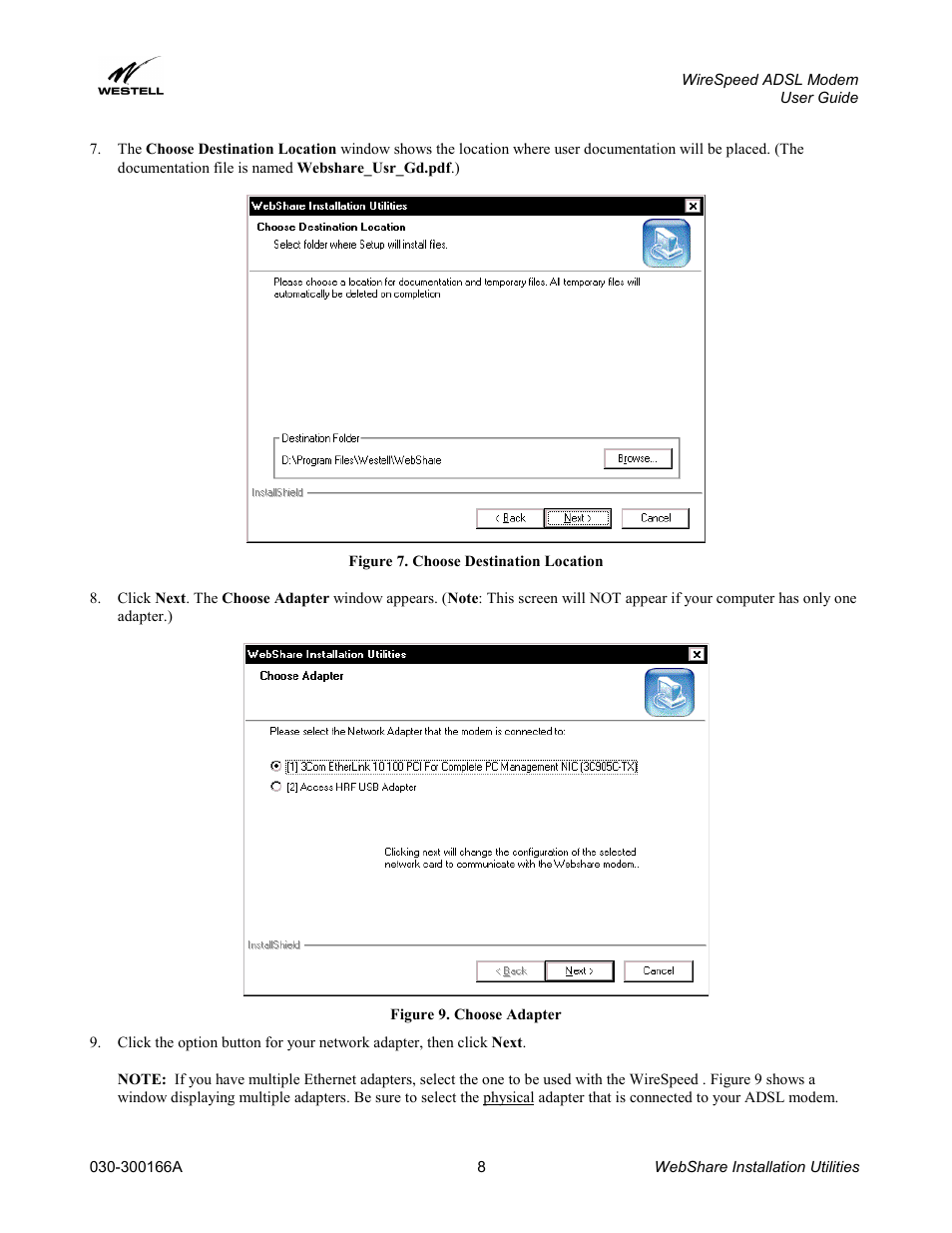 Westell Technologies WireSpeed ADSL Modem 030-300166A iii User Manual | Page 11 / 61