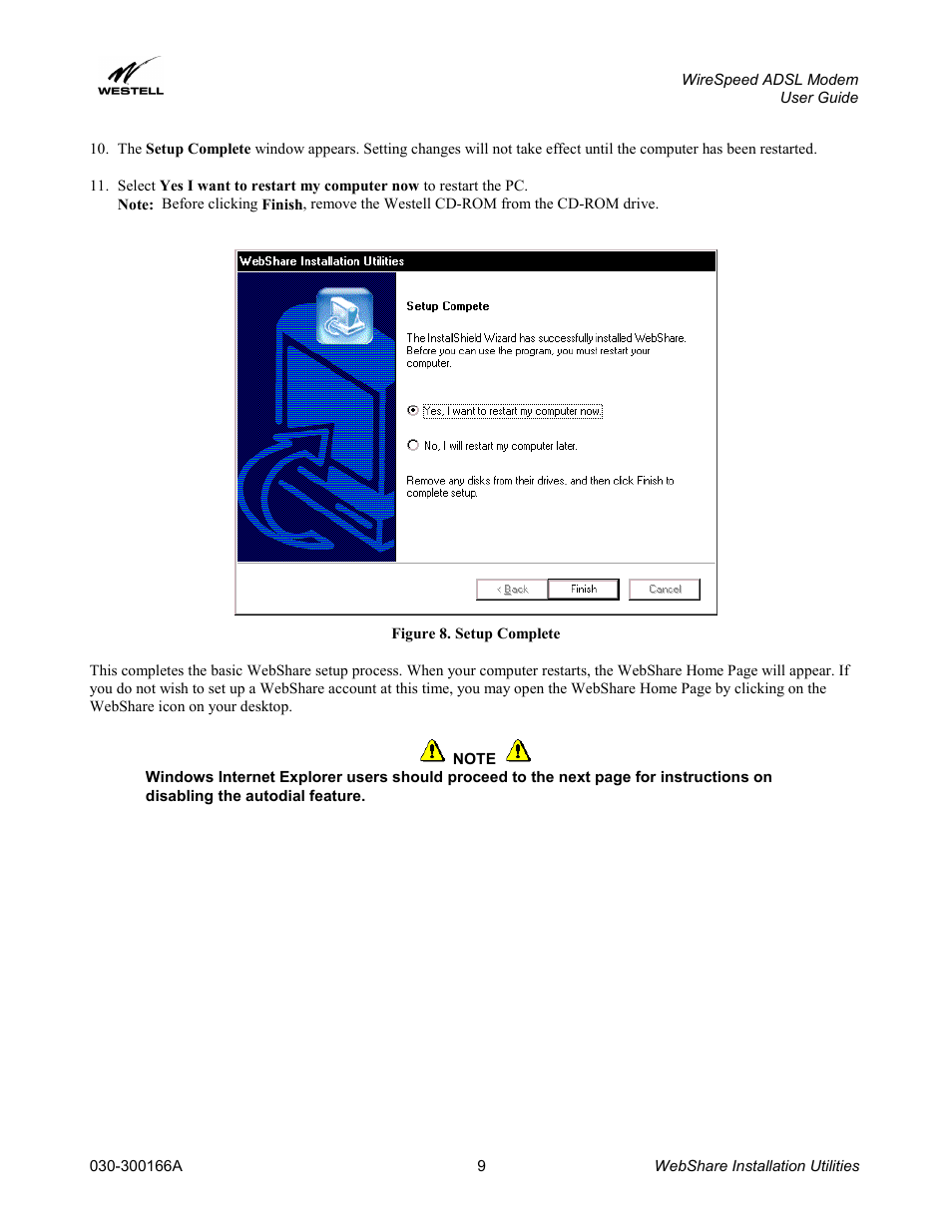 Westell Technologies WireSpeed ADSL Modem 030-300166A iii User Manual | Page 12 / 61