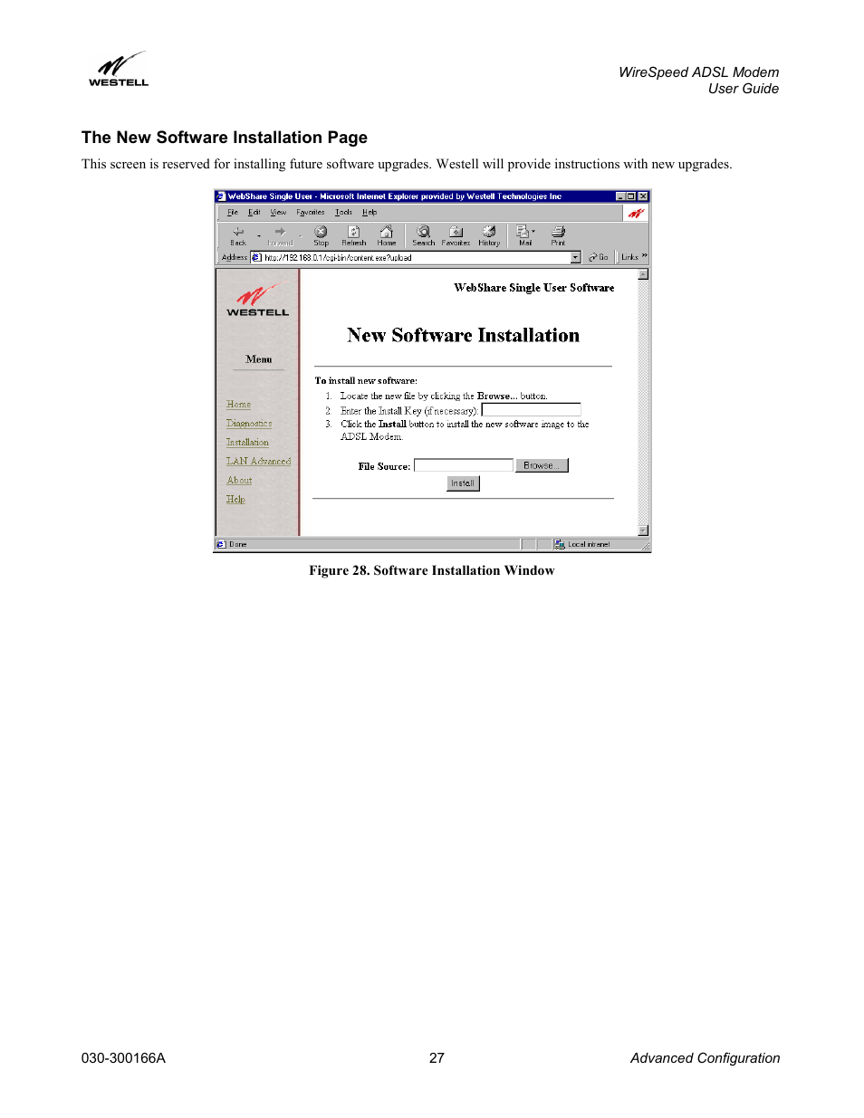 Westell Technologies WireSpeed ADSL Modem 030-300166A iii User Manual | Page 30 / 61