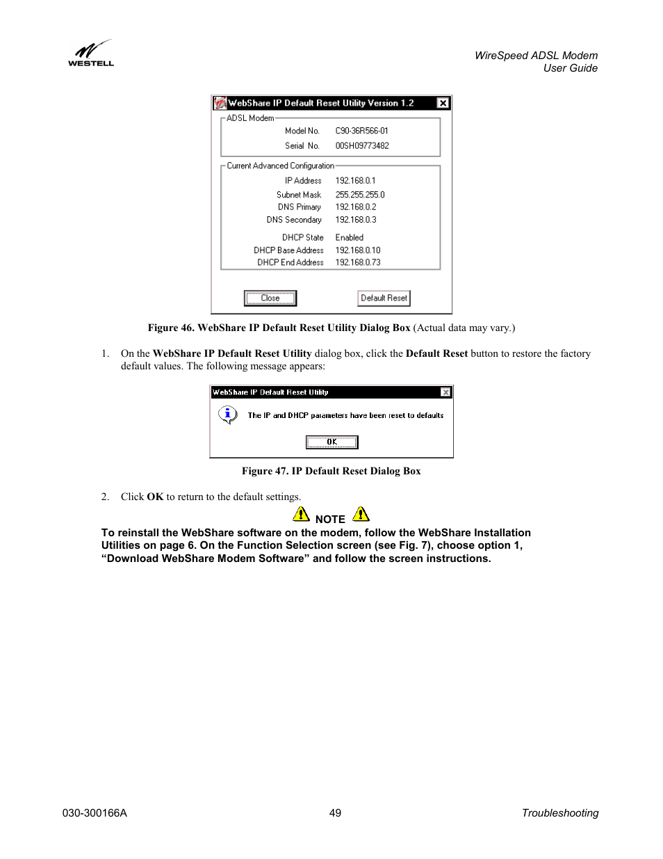 Westell Technologies WireSpeed ADSL Modem 030-300166A iii User Manual | Page 52 / 61