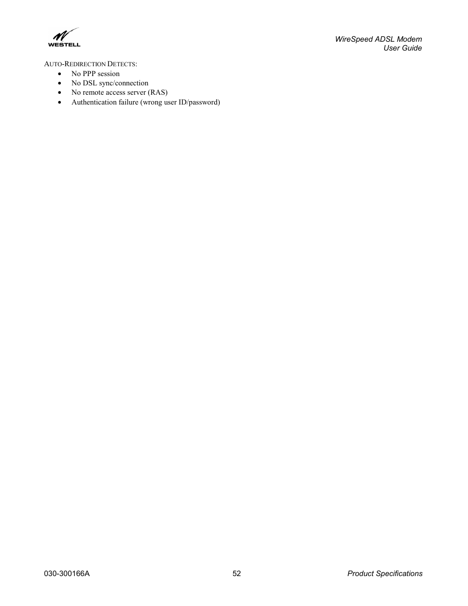 Westell Technologies WireSpeed ADSL Modem 030-300166A iii User Manual | Page 55 / 61