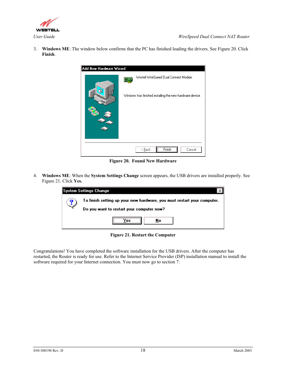 Westell Technologies Wirespeed 2100 User Manual | Page 20 / 118