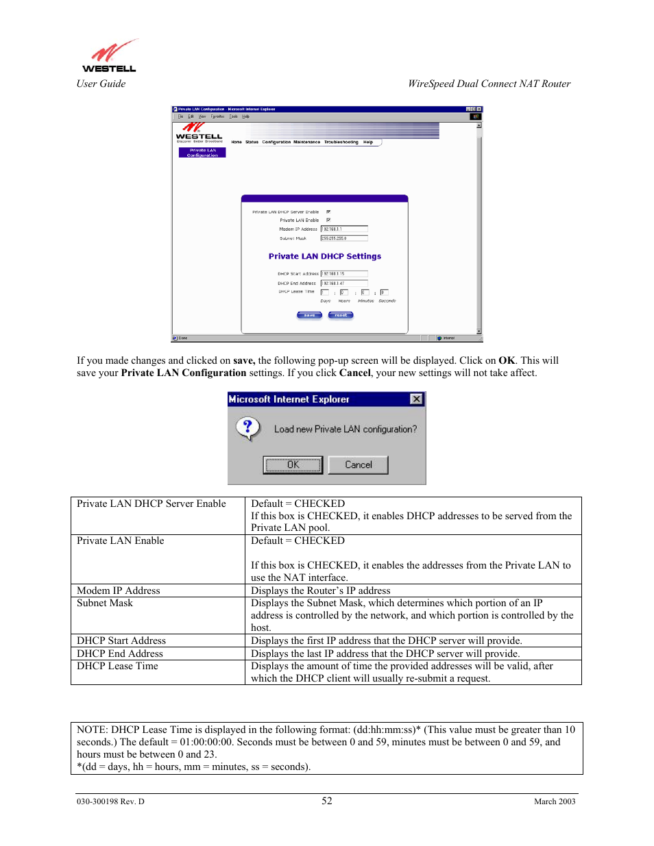 Westell Technologies Wirespeed 2100 User Manual | Page 54 / 118