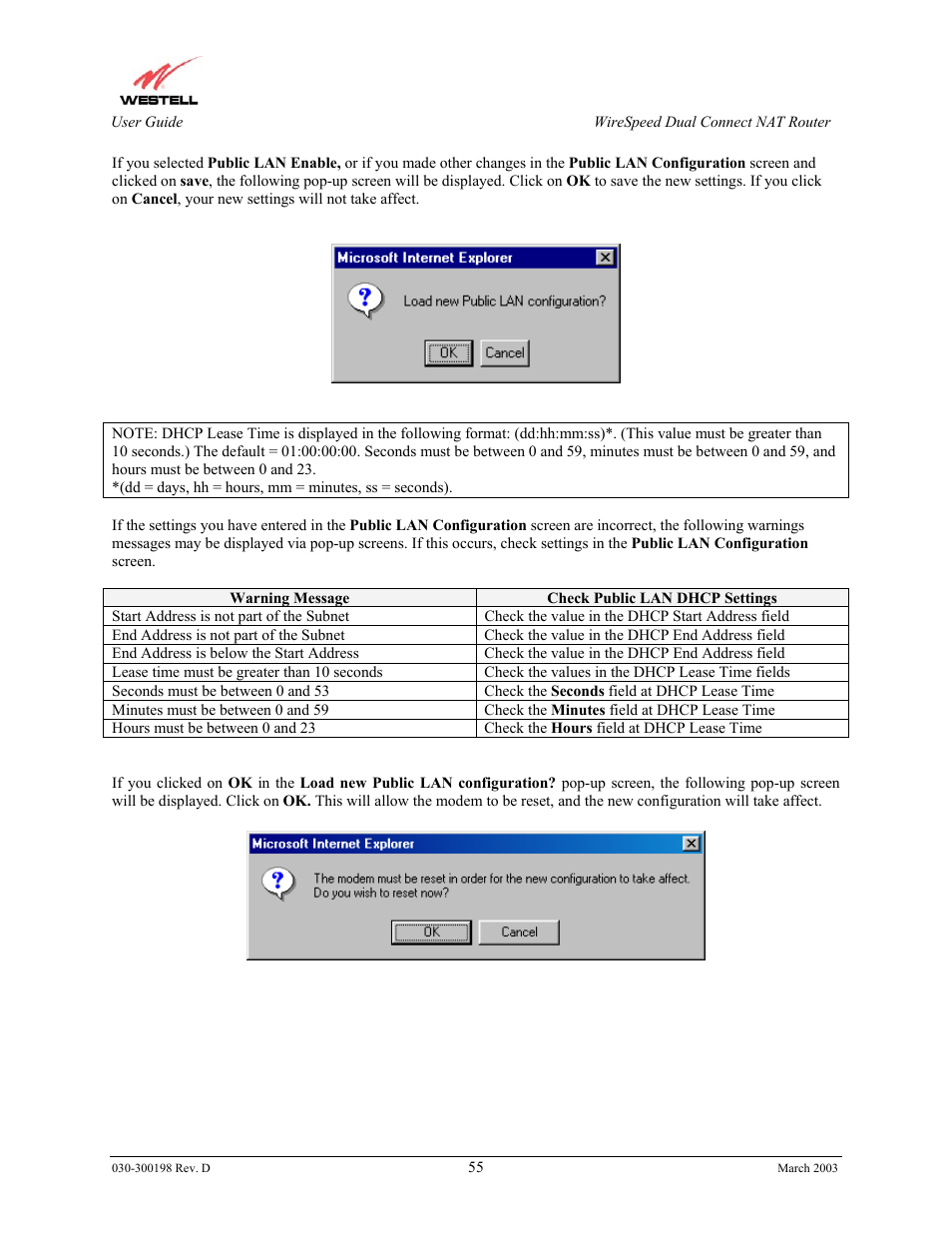 Westell Technologies Wirespeed 2100 User Manual | Page 57 / 118