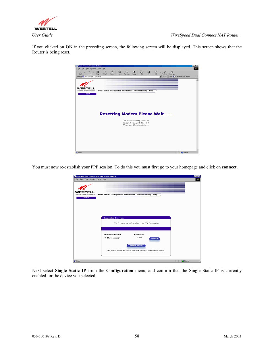 Westell Technologies Wirespeed 2100 User Manual | Page 60 / 118