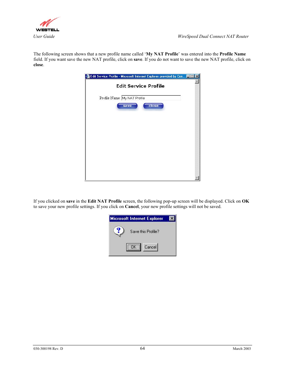 Westell Technologies Wirespeed 2100 User Manual | Page 66 / 118