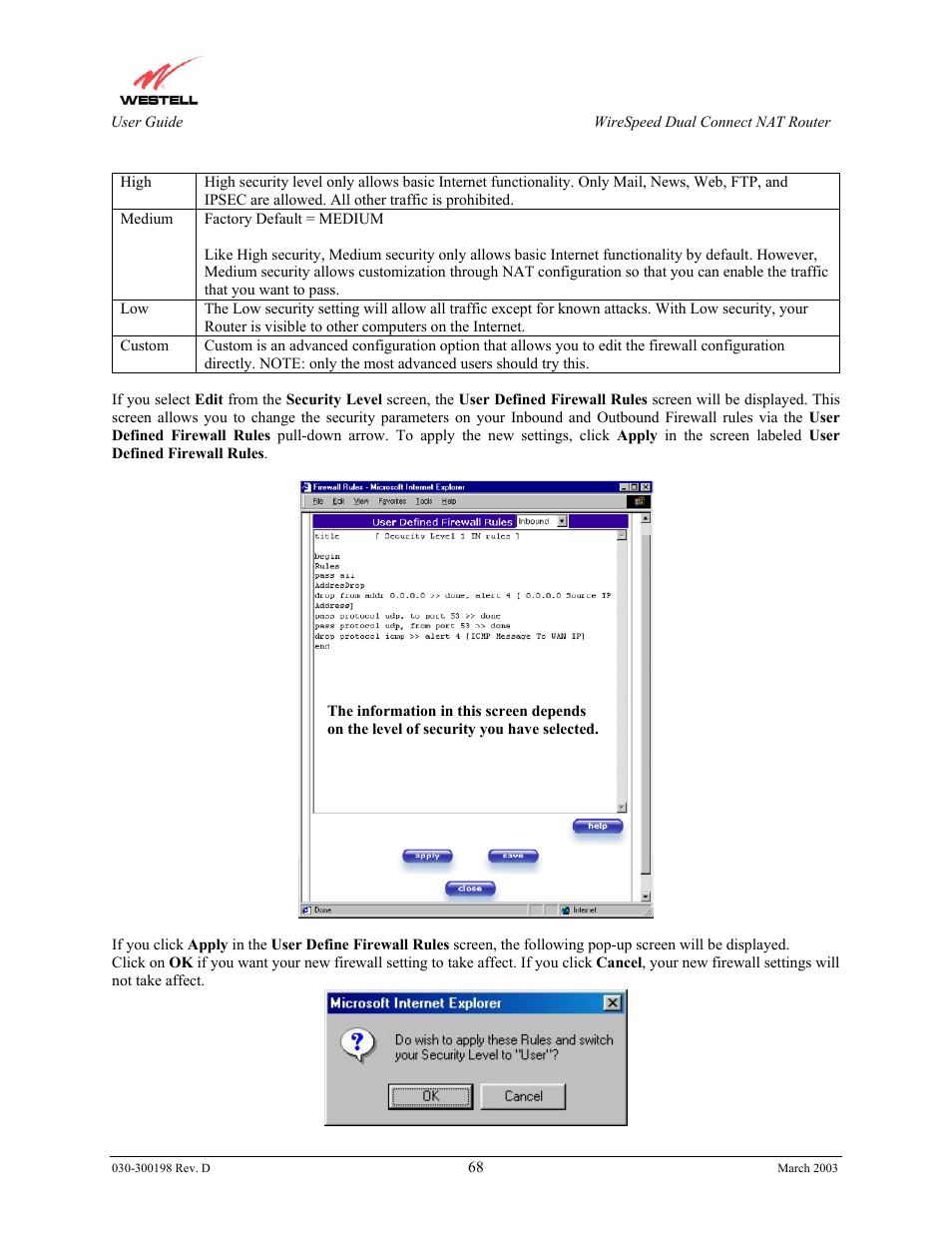 Westell Technologies Wirespeed 2100 User Manual | Page 70 / 118