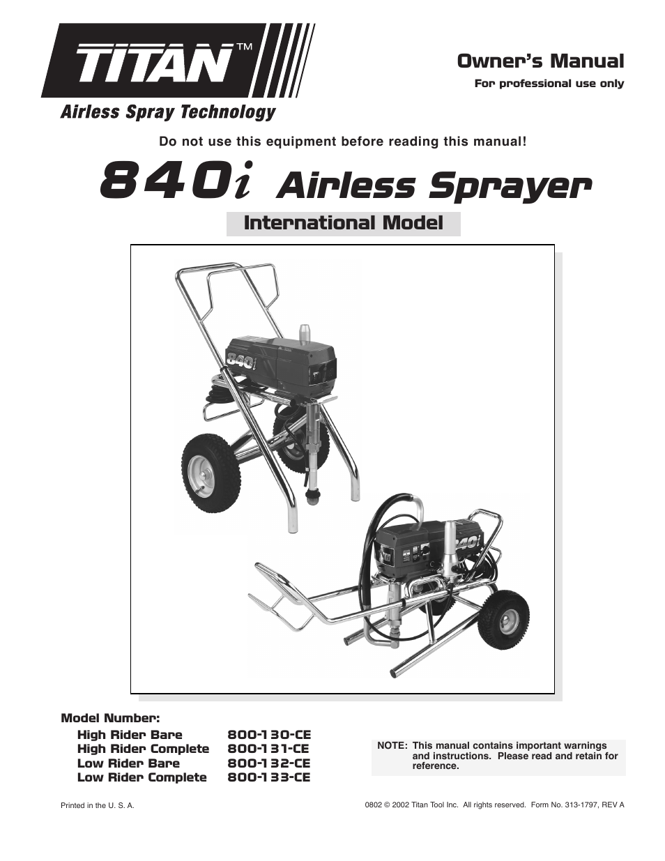 Wagner SprayTech 840i User Manual | 24 pages