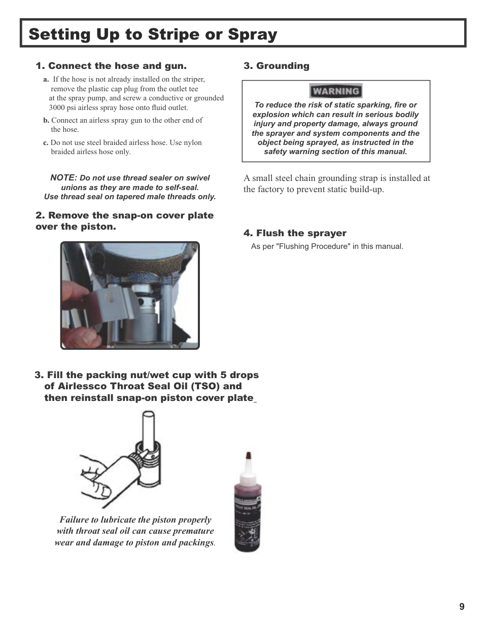 Setting up to stripe or spray | Wagner SprayTech 3000 User Manual | Page 11 / 30