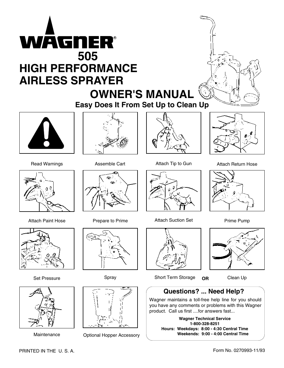 Wagner HIGH PERFORMANCE AIRLESS SPRAYER User Manual | 33 pages