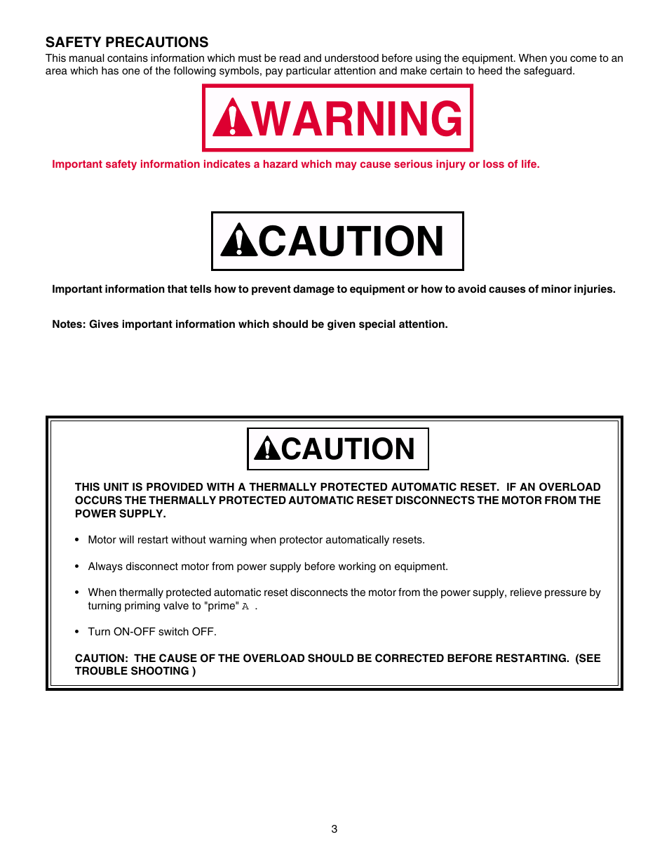Safety, Warning, Caution | Wagner HIGH PERFORMANCE AIRLESS SPRAYER User Manual | Page 3 / 33