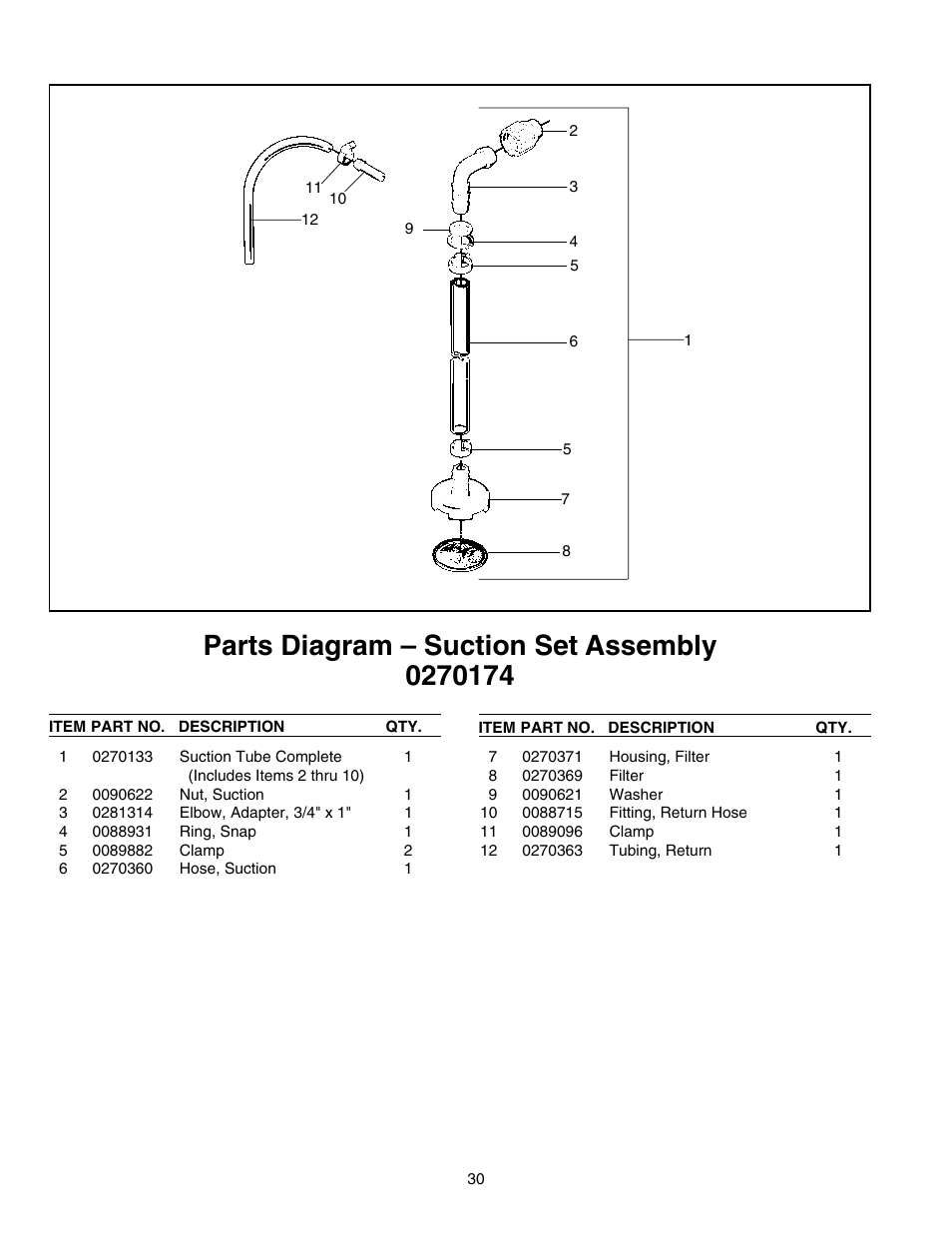 Suction set assembly | Wagner HIGH PERFORMANCE AIRLESS SPRAYER User Manual | Page 30 / 33