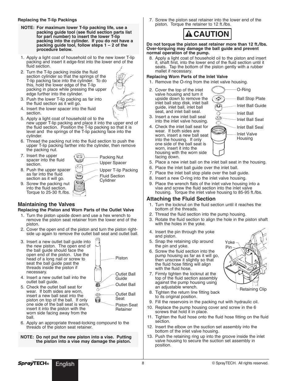 Caution, English | Wagner SprayTech 0295001 User Manual | Page 8 / 40