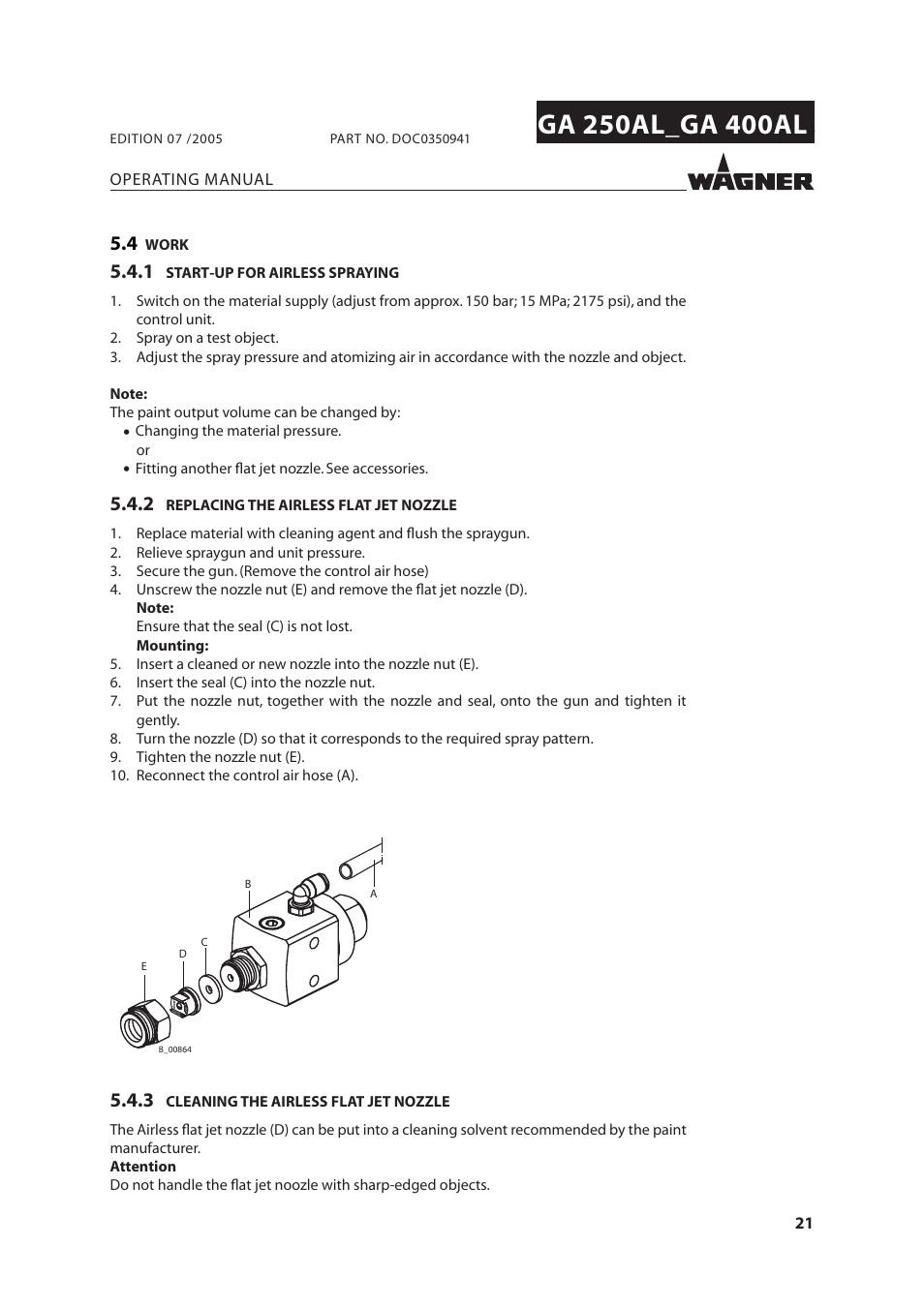 Wagner SprayTech GA 400AL User Manual | Page 21 / 40