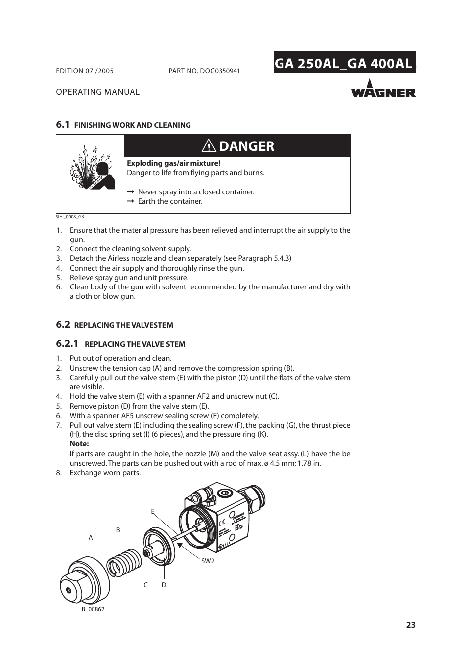 Wagner SprayTech GA 400AL User Manual | Page 23 / 40