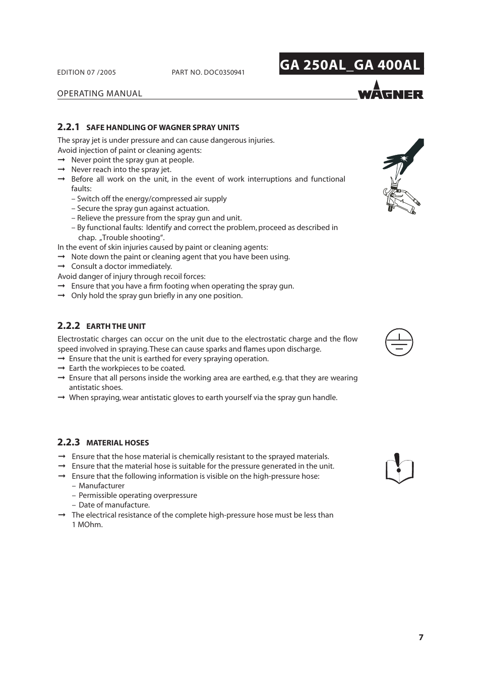 Wagner SprayTech GA 400AL User Manual | Page 7 / 40