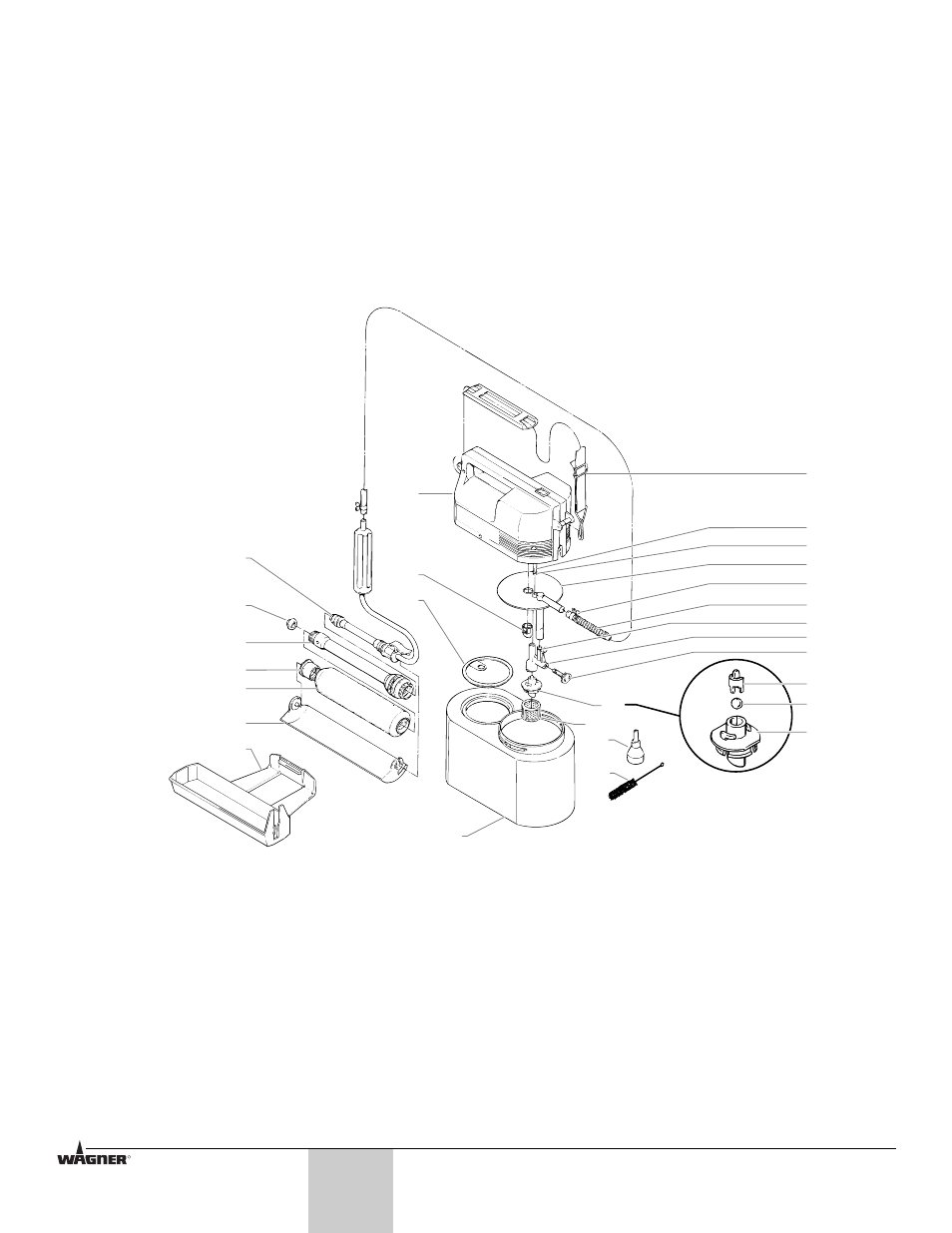 Español, Indice, Tarjeta para registrar el producto | Accessories, Lista de repuestos | Wagner Cordless Power Roller User Manual | Page 10 / 16