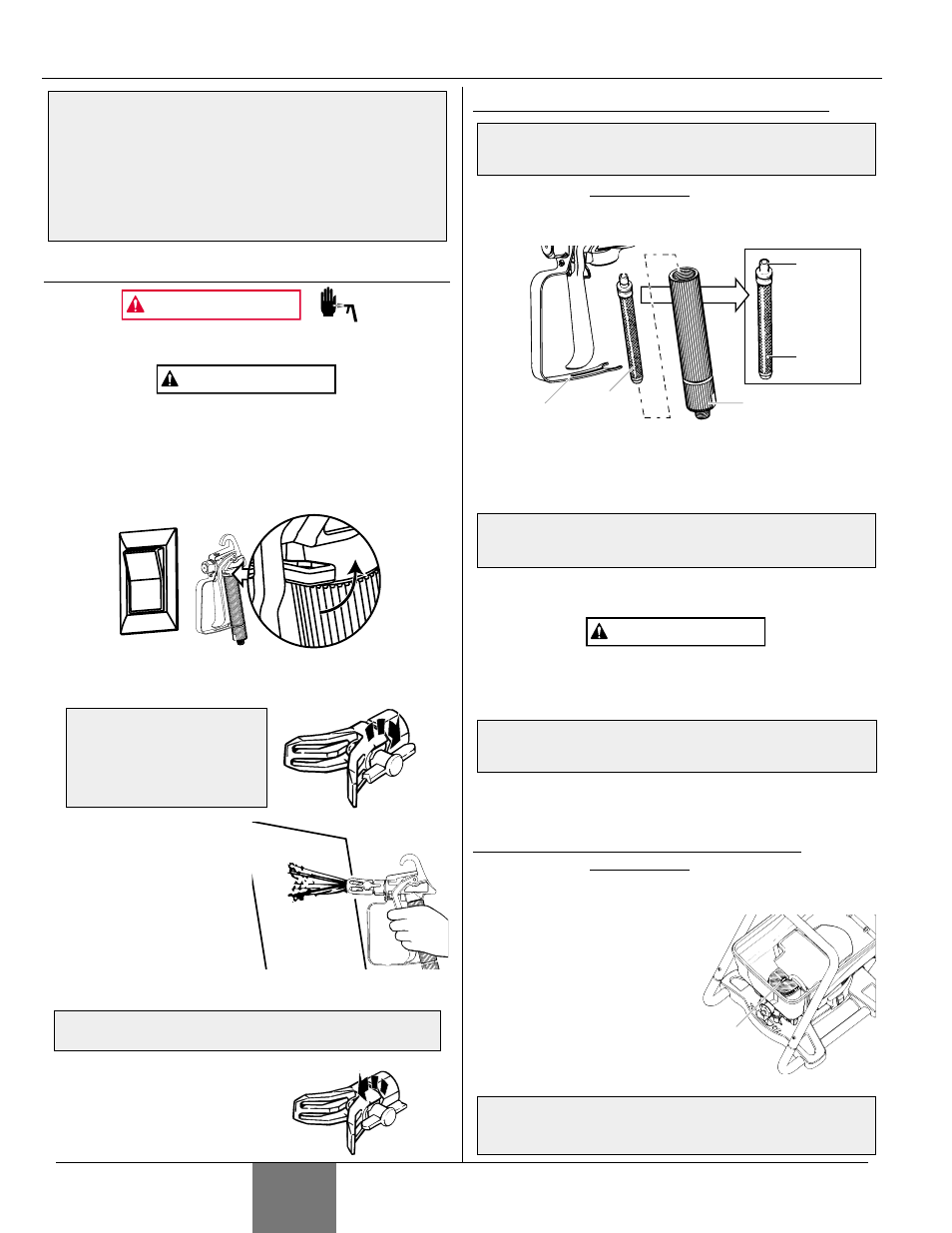 Roblèmes potentiels, Mise en garde, Avertissement | Wagner paint sprayer User Manual | Page 20 / 44