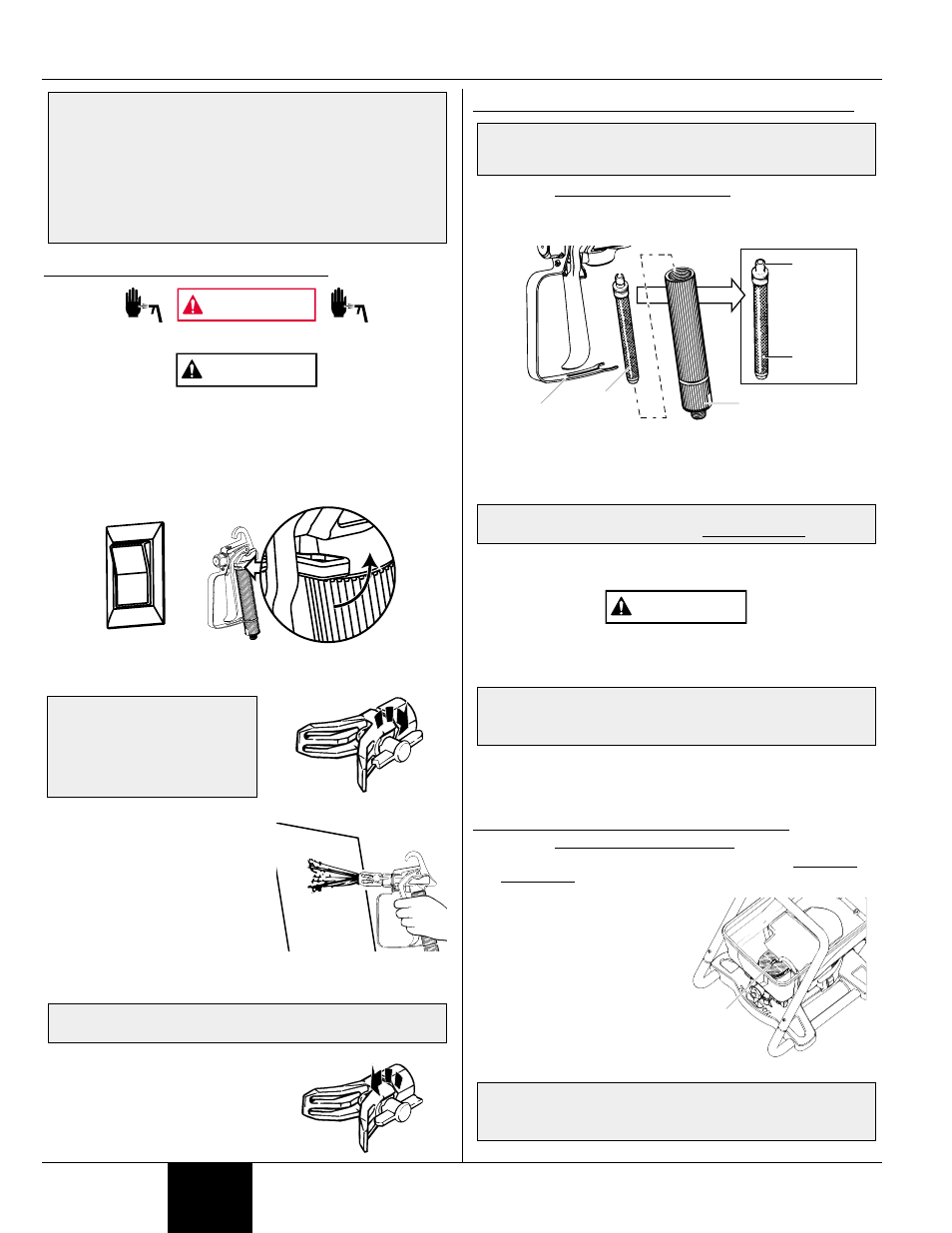 Praying, Roubleshooting, Warning | Caution | Wagner paint sprayer User Manual | Page 8 / 44