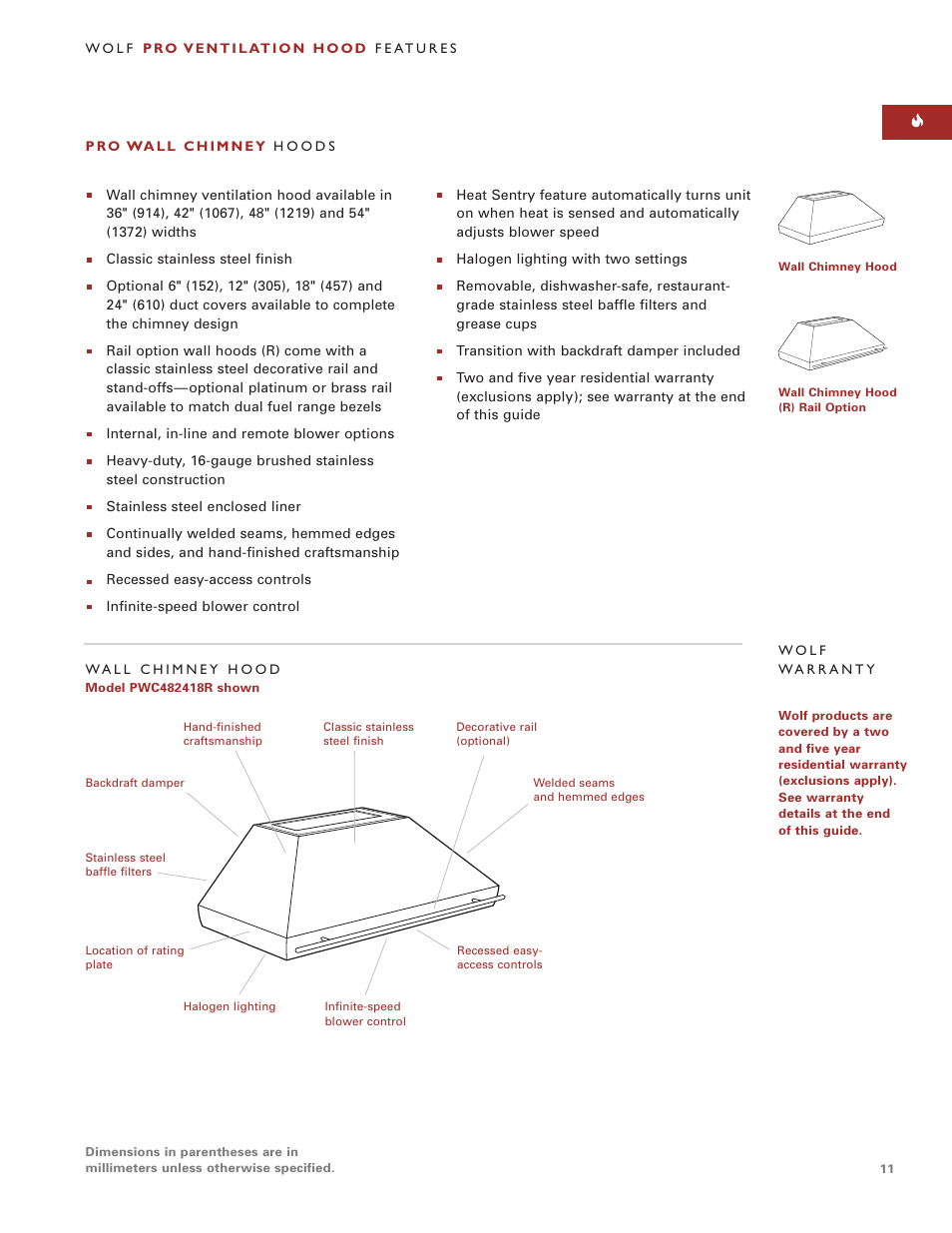 Wolf Appliance Company PWC482418R User Manual | Page 11 / 20
