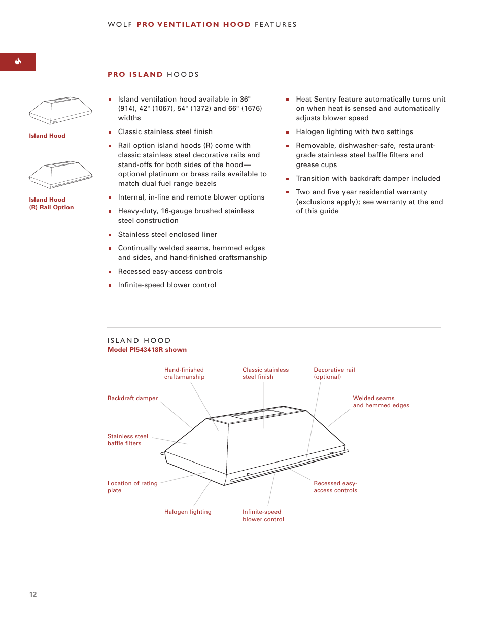 Wolf Appliance Company PWC482418R User Manual | Page 12 / 20