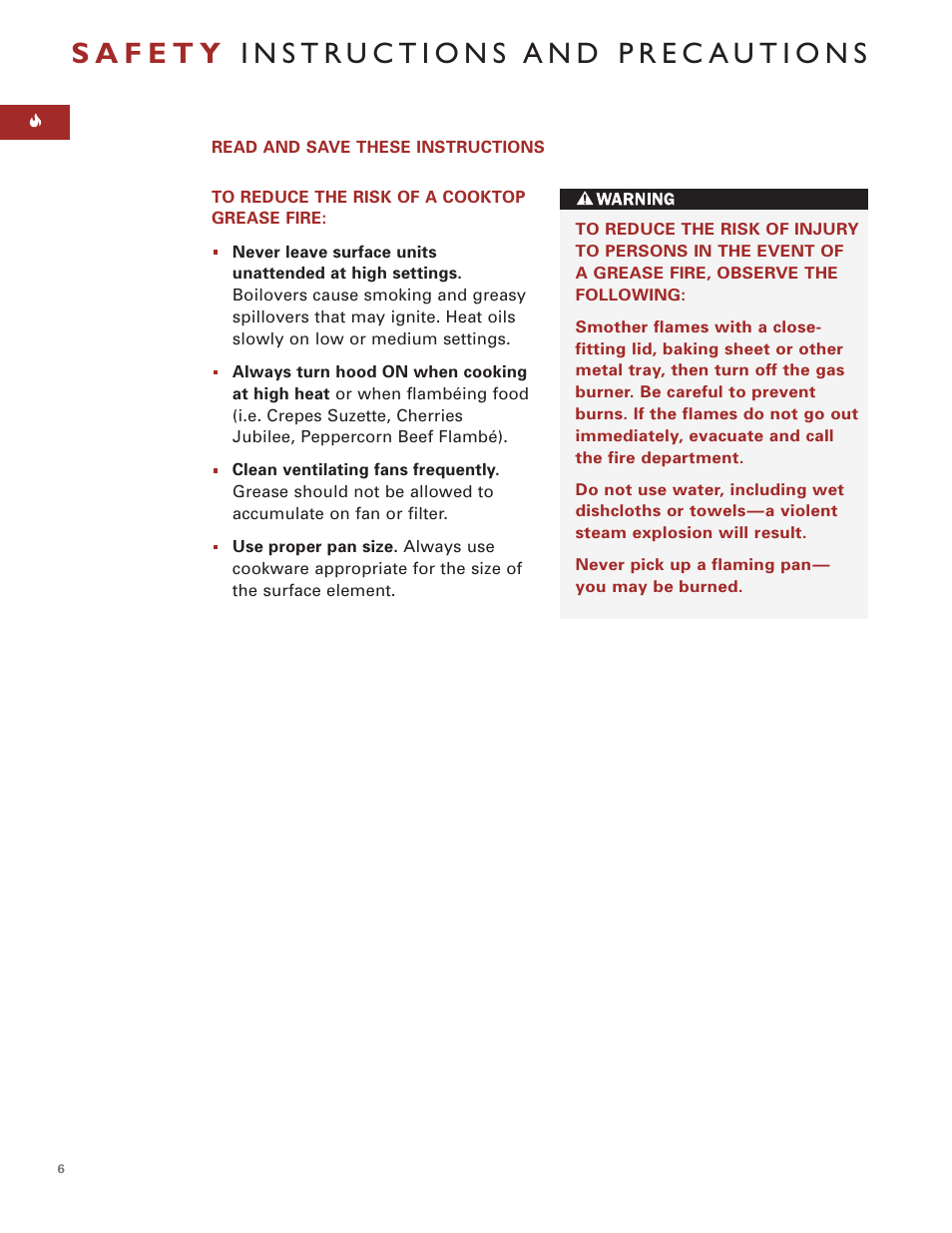 Wolf Appliance Company PWC482418R User Manual | Page 6 / 20