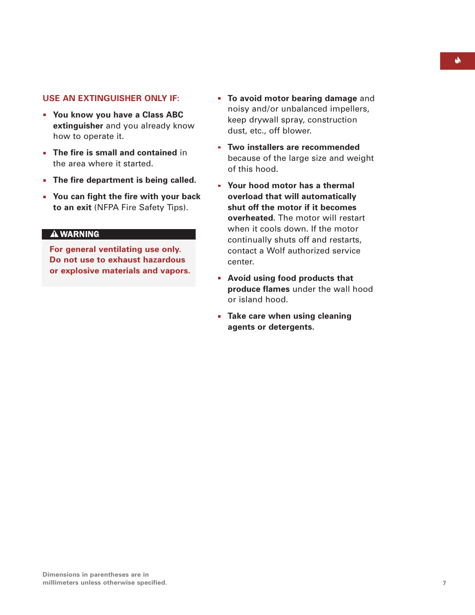Wolf Appliance Company PWC482418R User Manual | Page 7 / 20