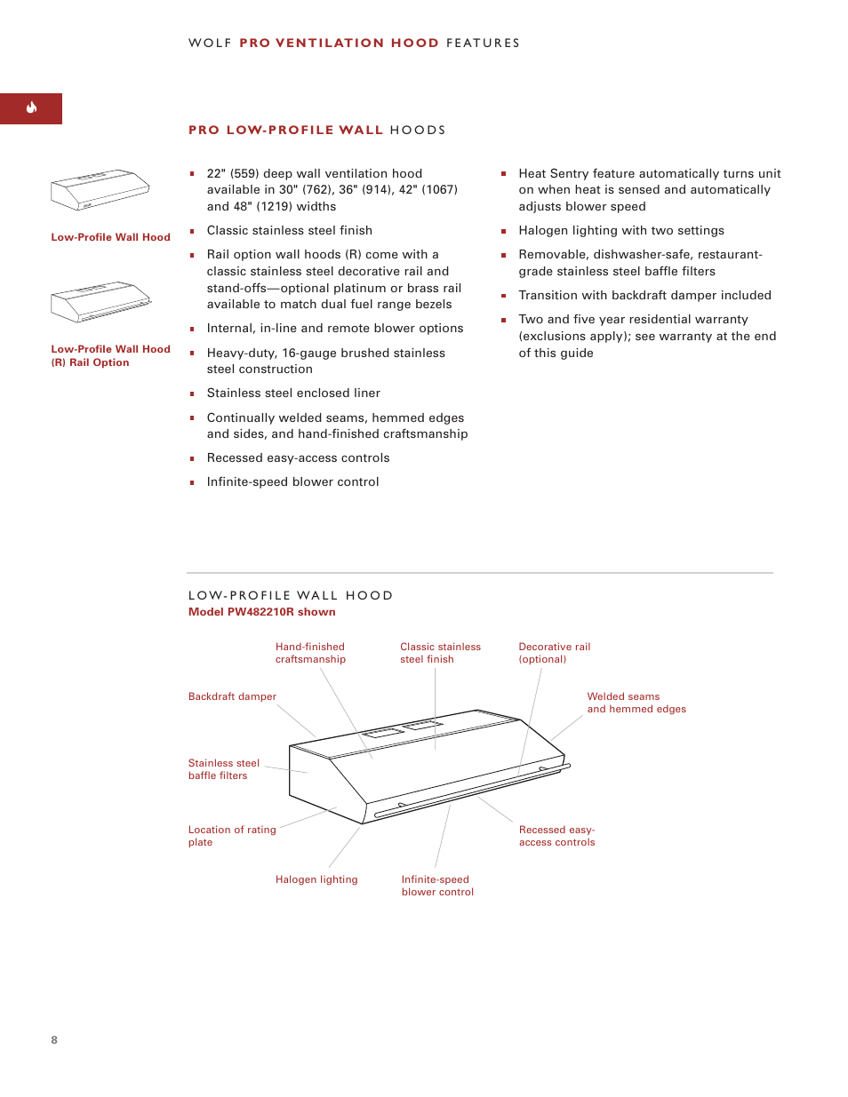 Wolf Appliance Company PWC482418R User Manual | Page 8 / 20
