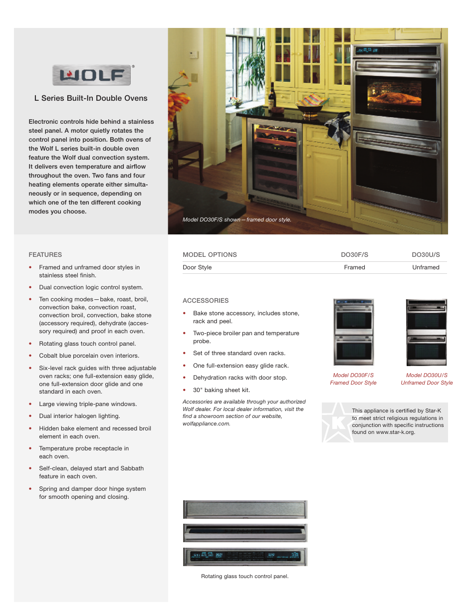 Wolf Appliance Company DO30F/S User Manual | 2 pages