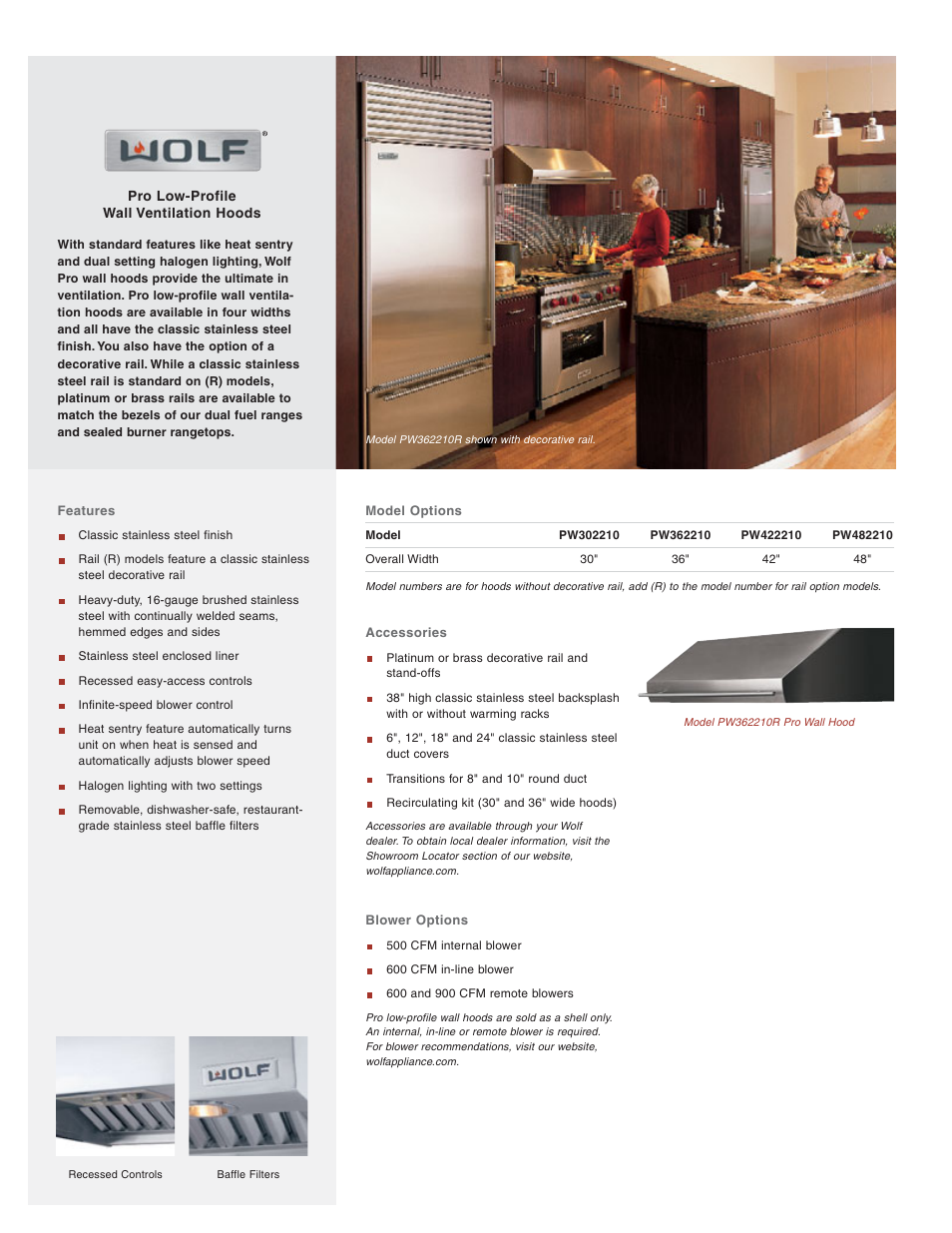 Wolf Appliance Company PW482210 User Manual | 2 pages