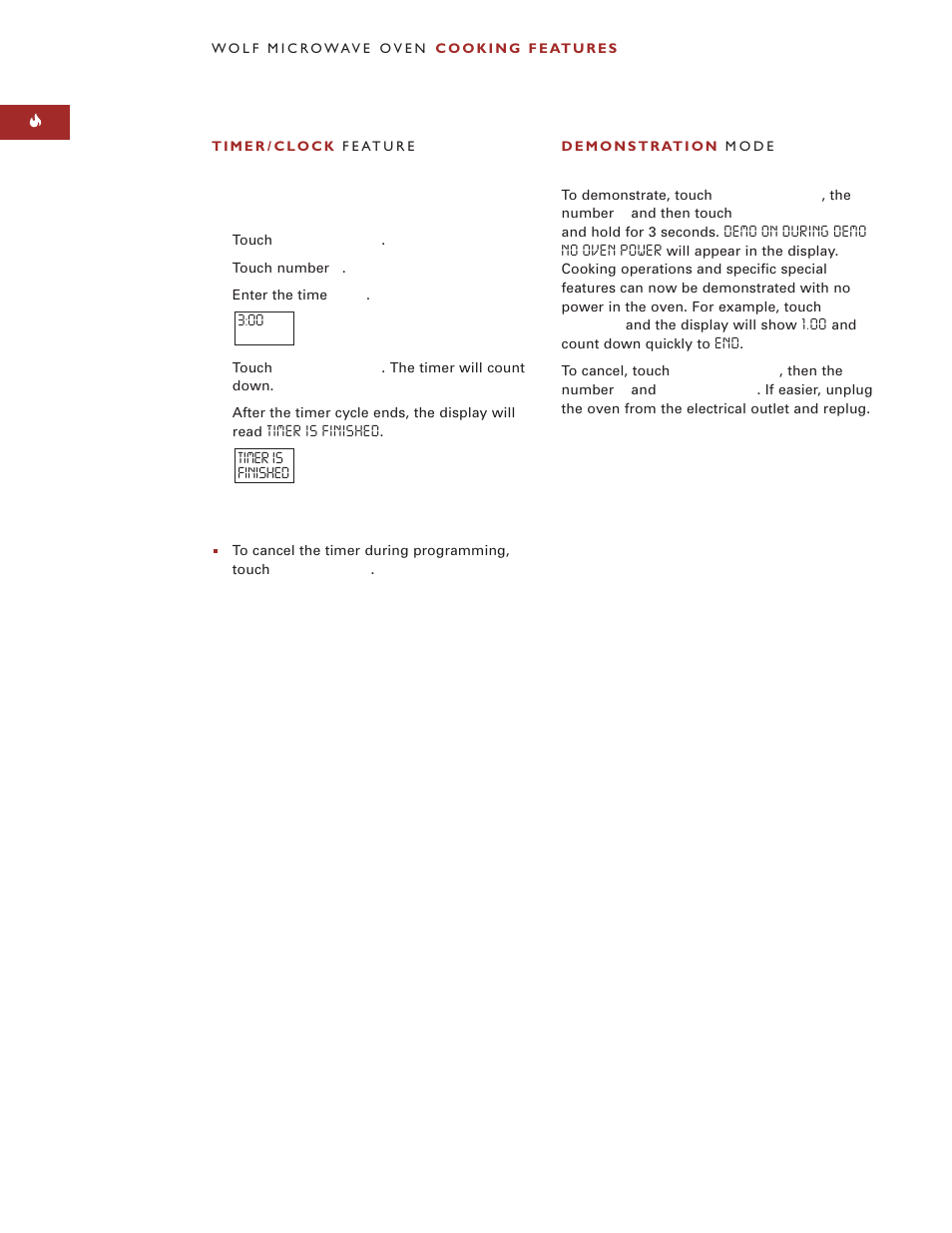 Wolf Appliance Company M I C R O W AV E O V E N User Manual | Page 20 / 48