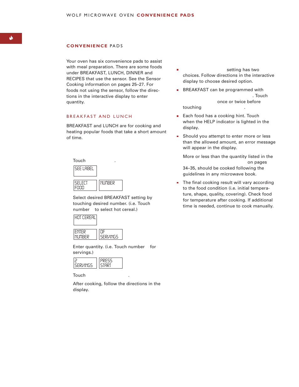 Wolf Appliance Company M I C R O W AV E O V E N User Manual | Page 32 / 48