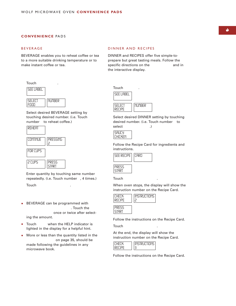 Wolf Appliance Company M I C R O W AV E O V E N User Manual | Page 33 / 48