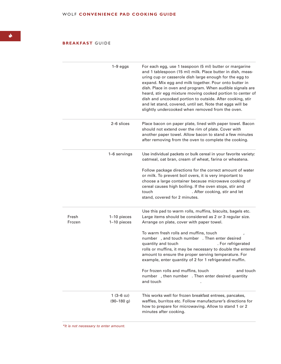 Wolf Appliance Company M I C R O W AV E O V E N User Manual | Page 34 / 48