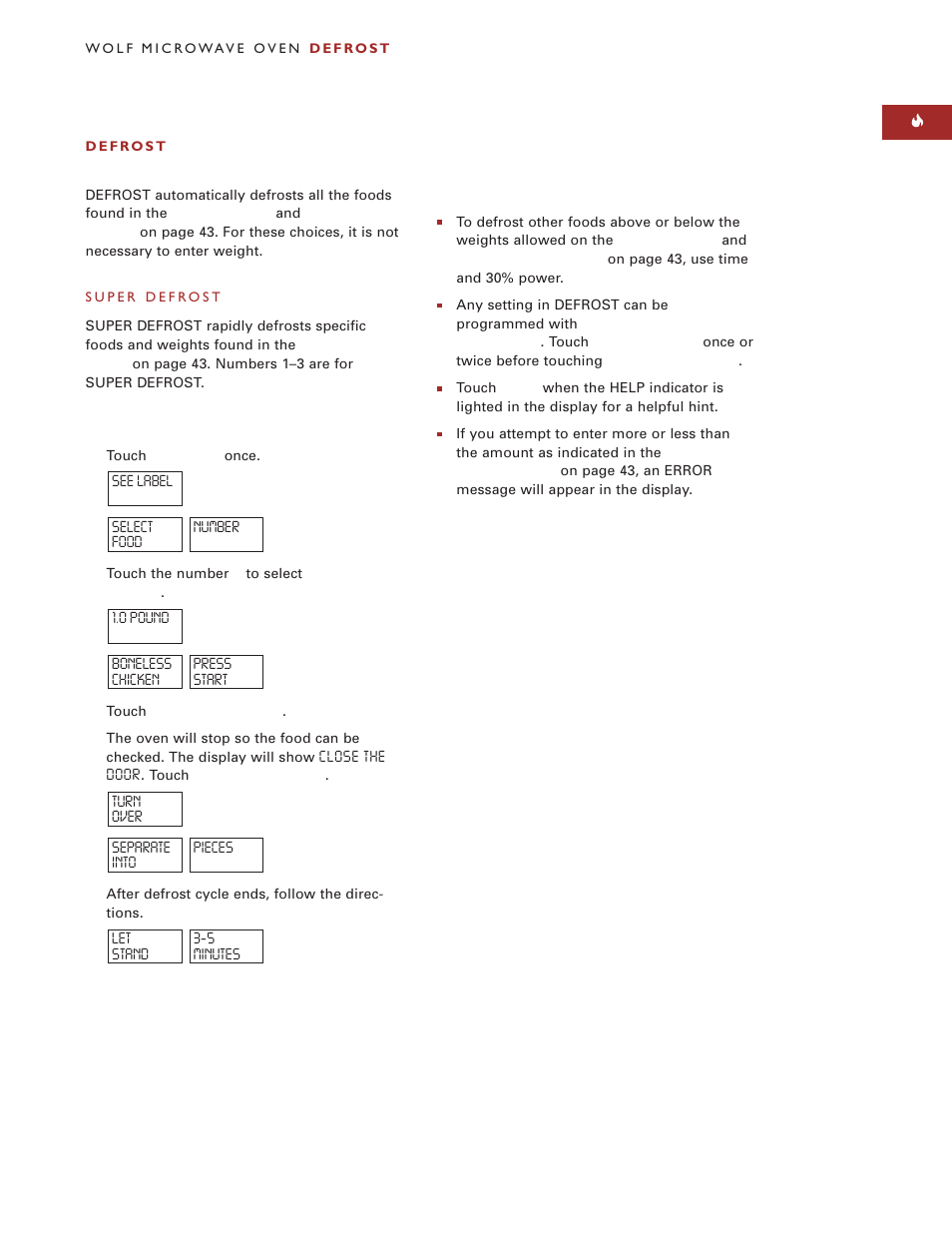 Wolf Appliance Company M I C R O W AV E O V E N User Manual | Page 41 / 48