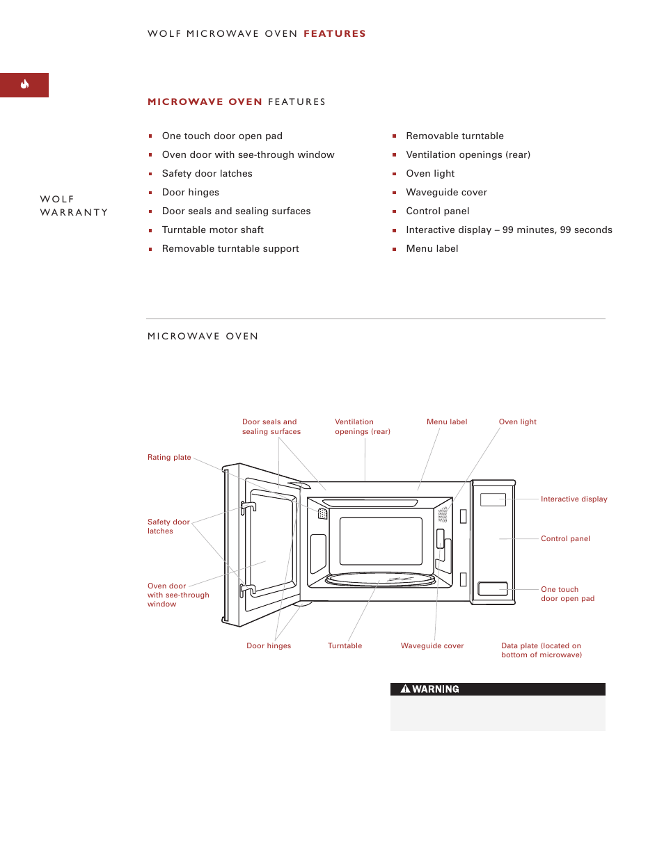 Wolf Appliance Company M I C R O W AV E O V E N User Manual | Page 8 / 48